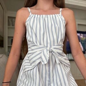 Habitual Girls Blue and White Stripe Jumper Girls Size 6